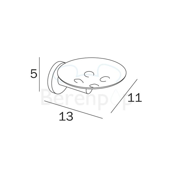 Inda Touch A4611MCR zeephouder chroom