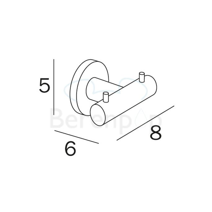 Inda Touch A46210CR dubbele kledinghaak chroom
