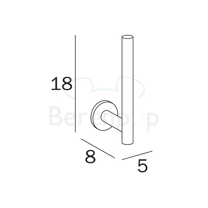 Inda Touch A46280CR reserve toiletrolhouder chroom