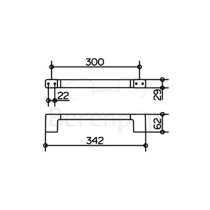 Keuco Moll 12707010000 handgreep 300mm chroom