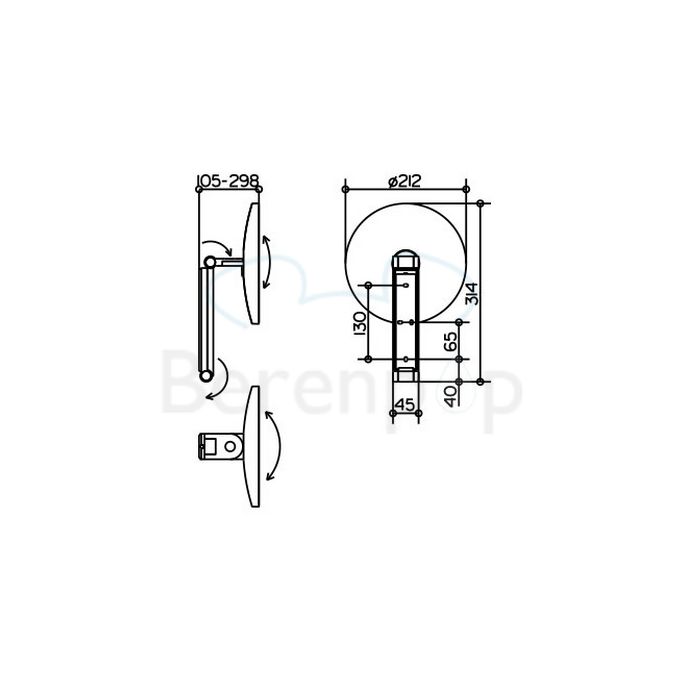 Keuco iLook_move 17612010000 cosmeticaspiegel 5x chroom
