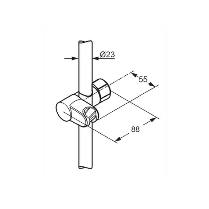 Kludi 6253505-00 glijstuk voor glijstang chroom