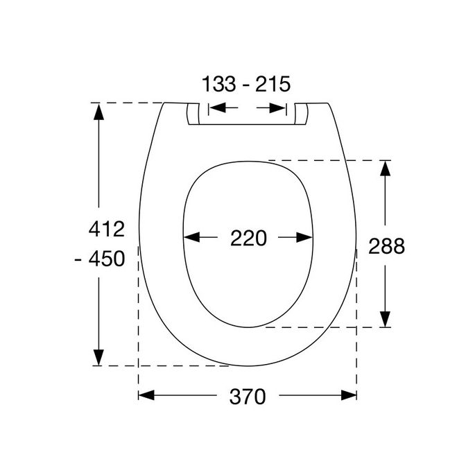 Pressalit Calmo 556001-D15999 toiletzitting met deksel zwart