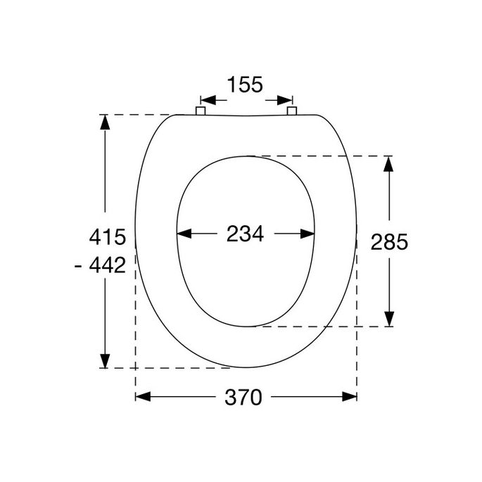 Pressalit Objecta 53011-BA1999 toiletzitting zonder deksel wit polygiene