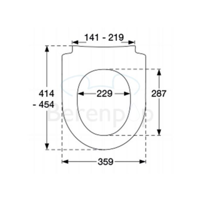 Pressalit Sway D 934000-BL6999 toiletzitting met deksel wit