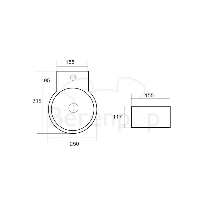 San4U 2509610 Sun fontein 15,5x30x11,5cm keramiek wit