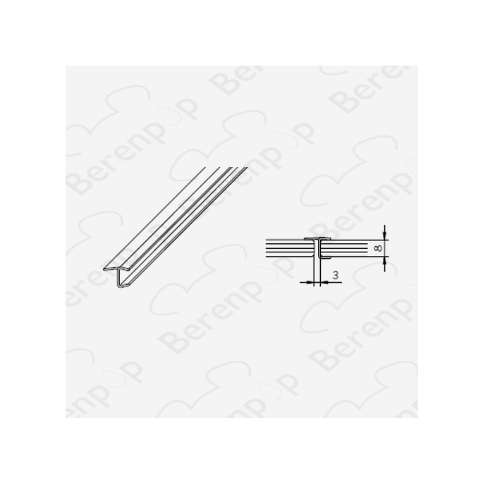 San4U Sealday SD075 h-profiel klein, 200cm, 8mm