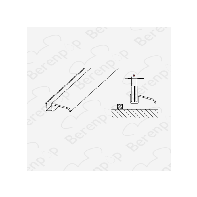 San4U Sealday SD143 afwaterprofiel, 200cm, 6 en 8mm