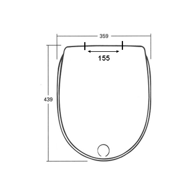 Sphinx Milano S8H5200R000 toiletzitting met deksel wit