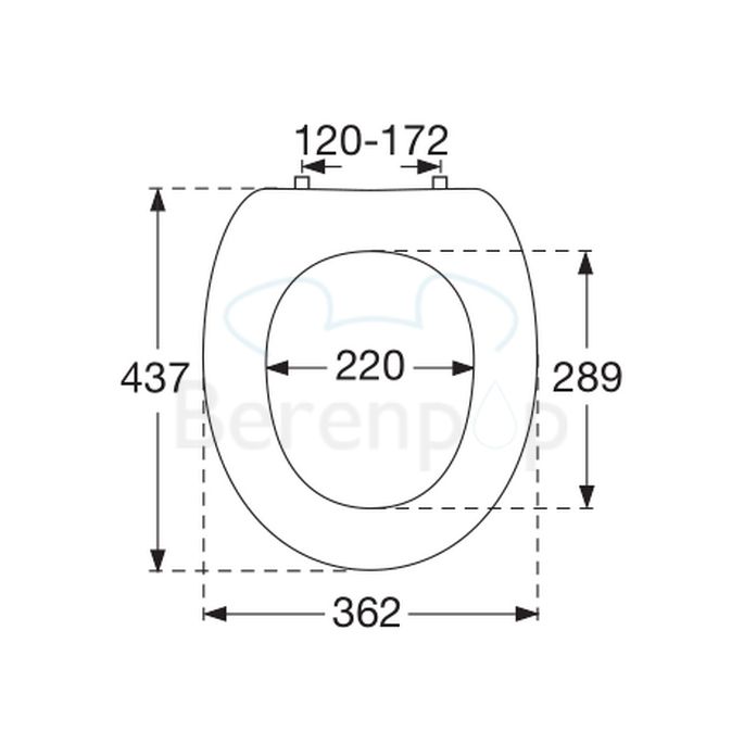 Villeroy en Boch Grangracia 88226101 toiletzitting met deksel wit