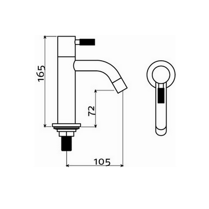 Clou Freddo 2 CL060300141L fonteinkraan staand hoog rvs geborsteld