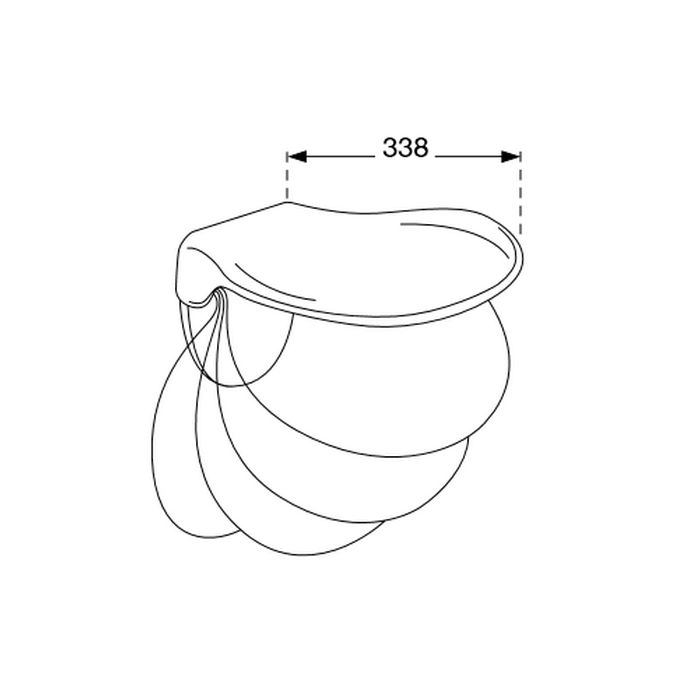 Pressalit 412000 opklapbaar zitje wit