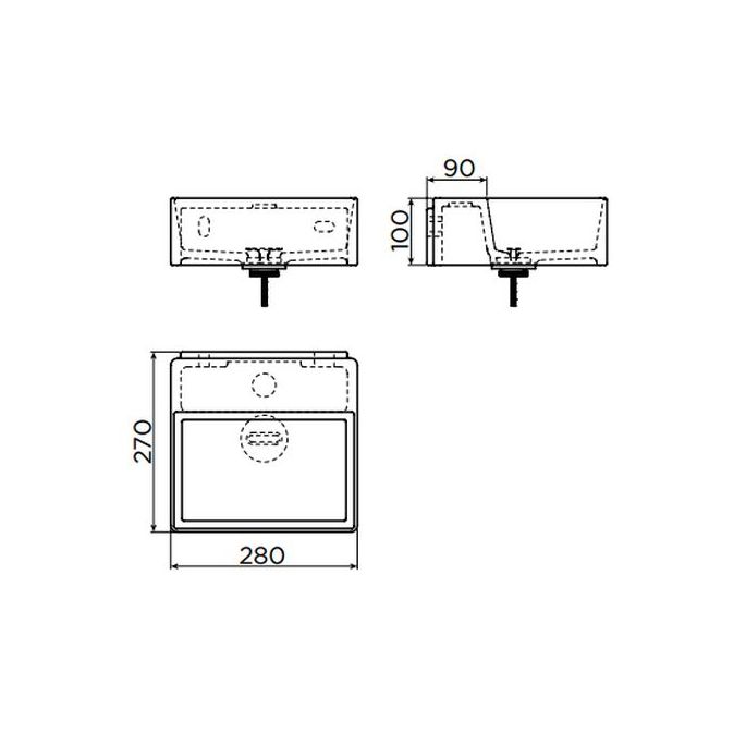 Clou New Flush 1 CL0313410 fontein 28x27cm aluite wit