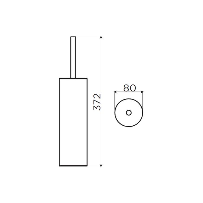Clou Sjokker SJ092600121 toiletborstelgarnituur staand mat zwart
