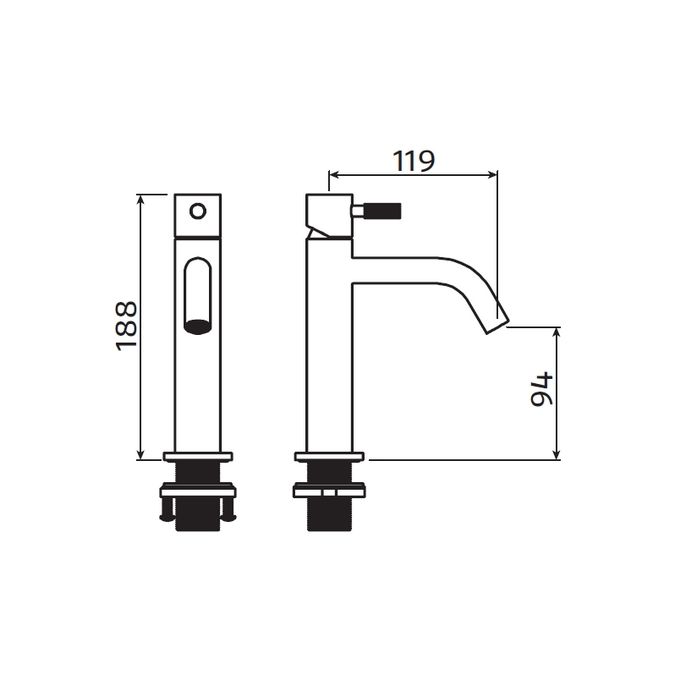 Clou Xo CL061401329 type 13 wastafelmengkraan chroom