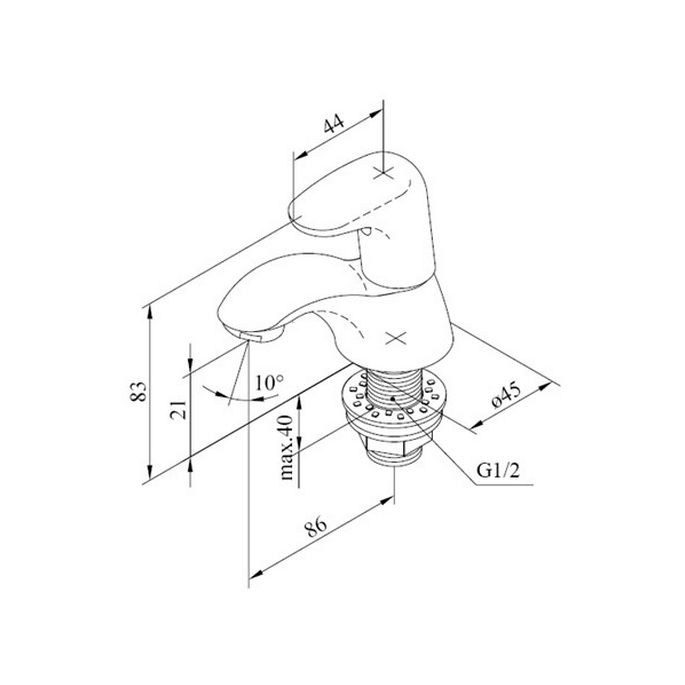 Damixa Jupiter 1583000 fonteinkraan chroom (OUTLET)