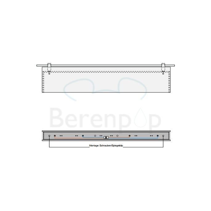 Decor Walther 0419634 BOOK 1-60 LED spiegellamp dimbaar 60x11,5cm geborsteld nikkel