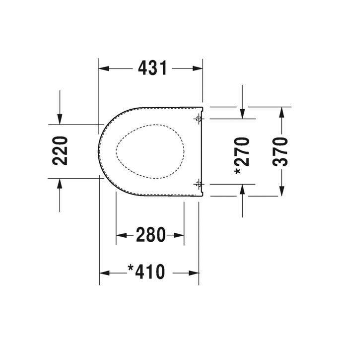 Duravit Starck 3 0063890000 toiletzitting met deksel wit