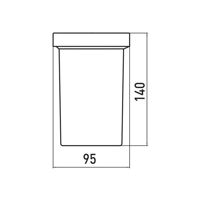 Emco 051500090 borstelglas gesatineerd