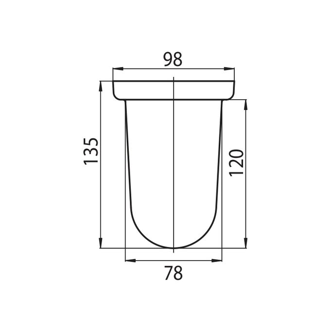 Emco 081500090 borstelglas gesatineerd
