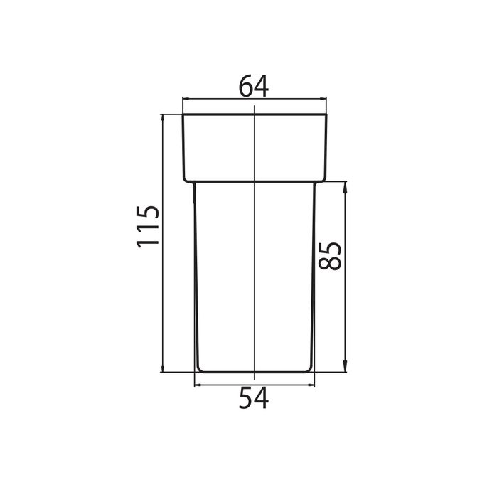 Emco 122000090 mondspoelglas helder *niet meer leverbaar*