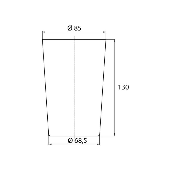 Emco Classic 041500090 borstelglas gesatineerd
