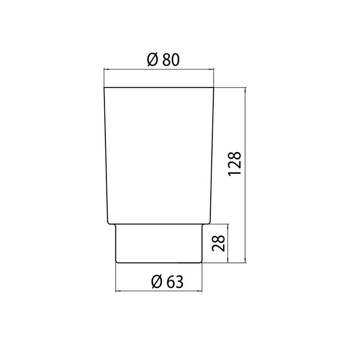 Emco Fino 841500090 borstelglas gesatineerd