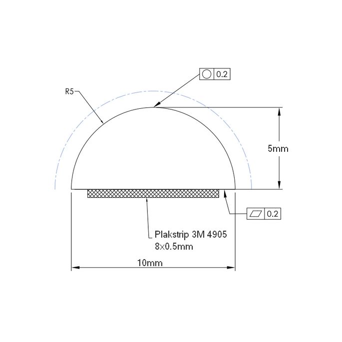 Exa-Lent Universal DS57200 dorpelprofiel 200cm, 5mm hoog, met plakstrip, transparant