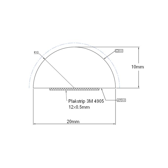 Exa-Lent Universal DS58200 dorpelprofiel 200cm, 10mm hoog, met plakstrip, transparant