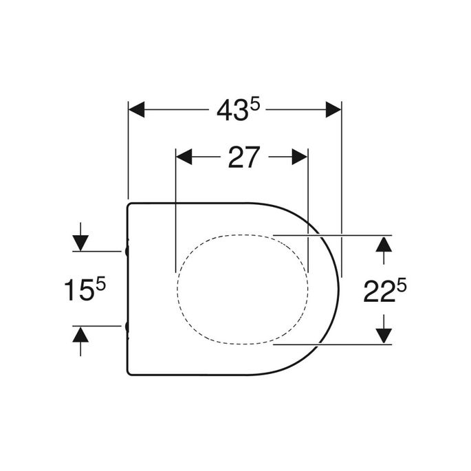 Geberit Acanto 500.660.01.2 toiletzitting met deksel wit