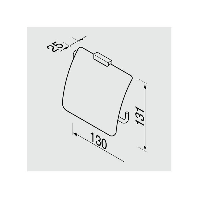 Geesa AIM 91840802 toiletrolhouder met klep chroom