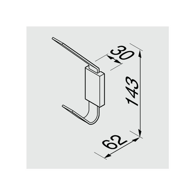 Geesa AIM 91841502 haak dubbel chroom