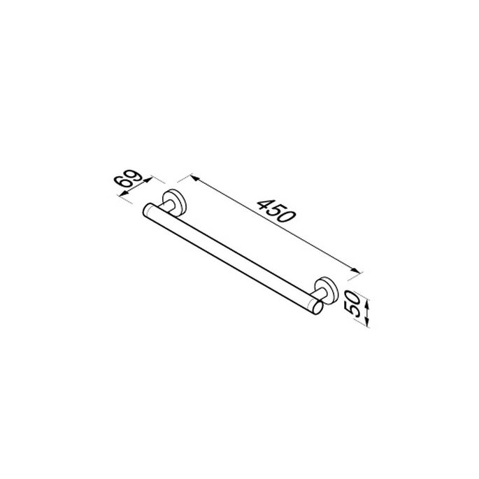 Geesa Comfort & Safety 915807-02-45 veiligheidsgreep 45cm chroom