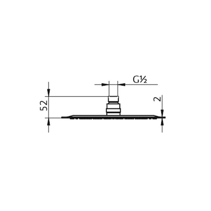 HSK Shower & Co! 1100052 hoofddouche rond super-vlak 250x2mm RVS gepolijst