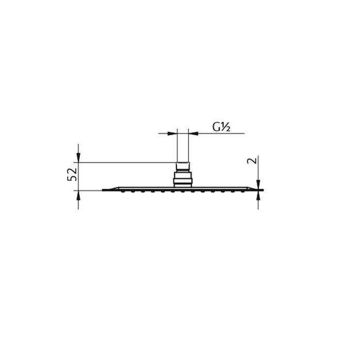 HSK Shower & Co! 1100055 hoofddouche vierkant super-vlak 300x300x2mm RVS gepolijst