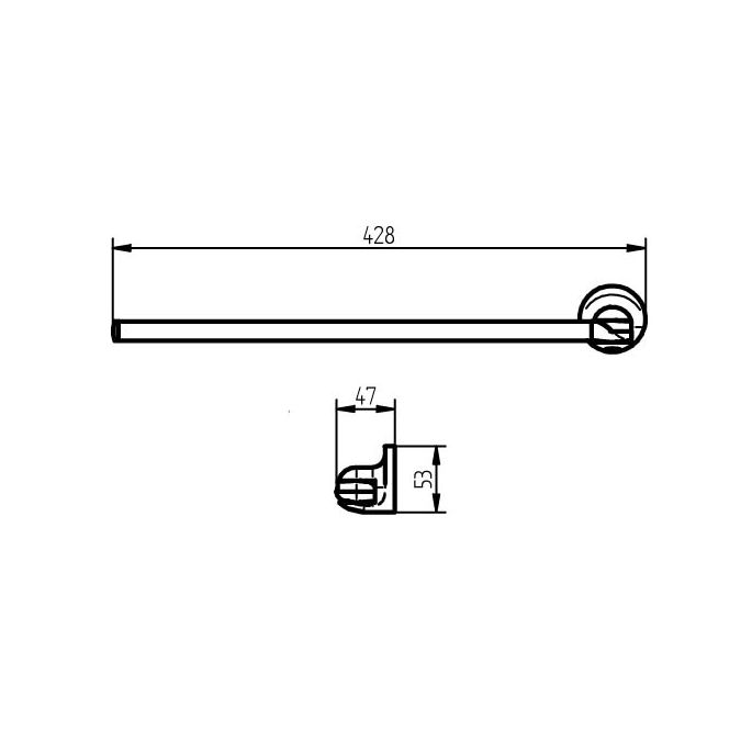 Haceka Aspen 1209518 2-lids handdoekhouder 430mm mat zwart