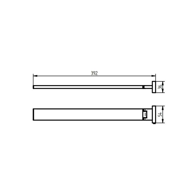 Haceka Edge 1208809 1-lids handdoekhouder 390mm grafiet