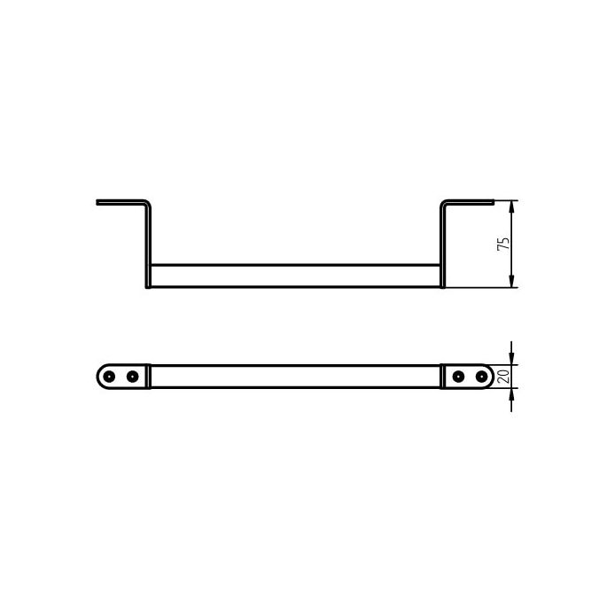 Haceka Ixi 1208577 badgreep 34cm mat zwart