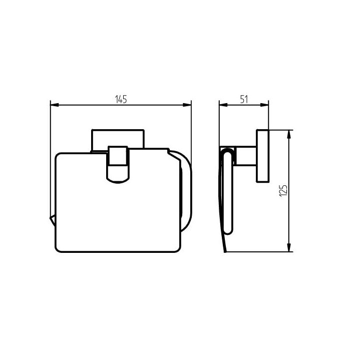 Haceka Mezzo Tec 1123306 closetrolhouder met klep RVS geborsteld