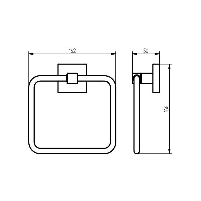 Haceka Mezzo chroom 1110856 handdoekring chroom