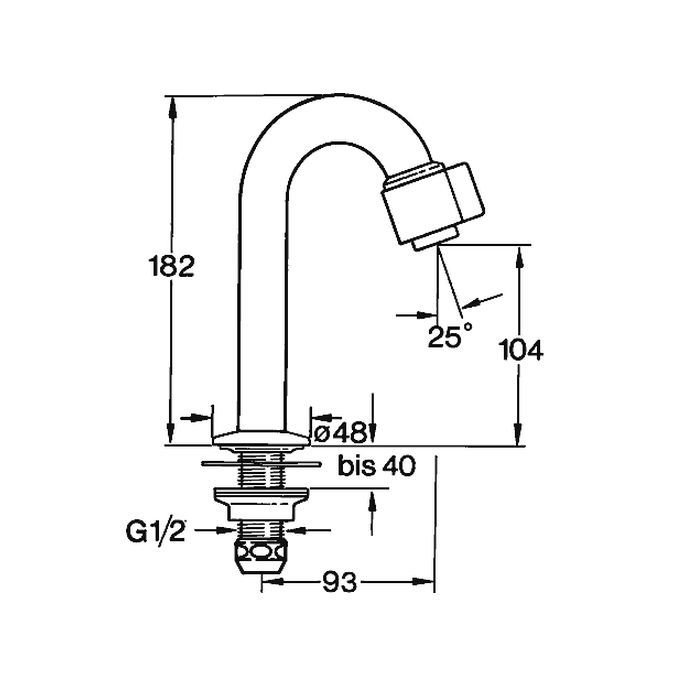 Hansa Nova 00938101 fonteinkraan staand chroom