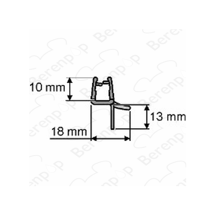 Huppe universeel 070004 afvoerstrip II, 210cm / 6mm (nu alleen nog leverbaar als 2 x 105cm)