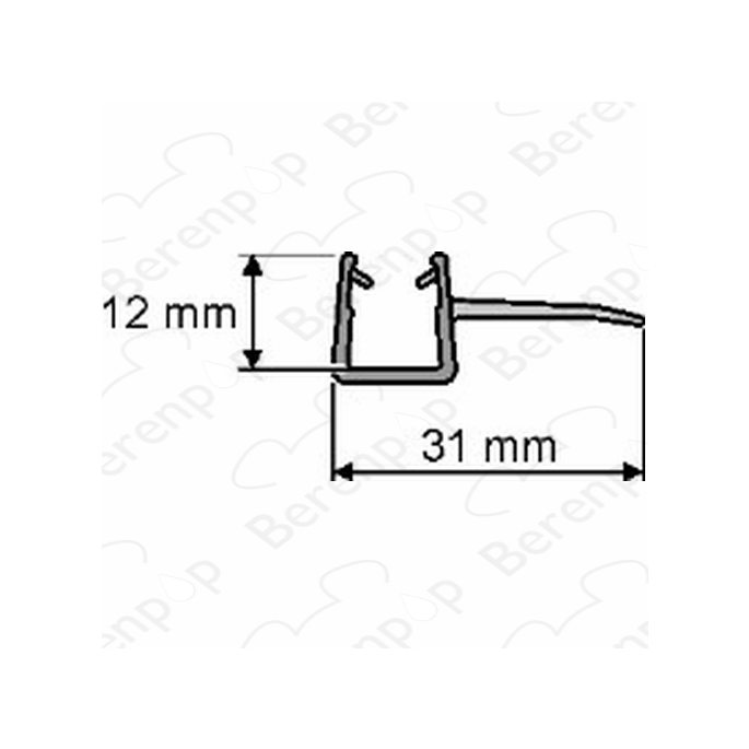 Huppe universeel 070027 afdichtingsprofiel, 195cm / 8mm
