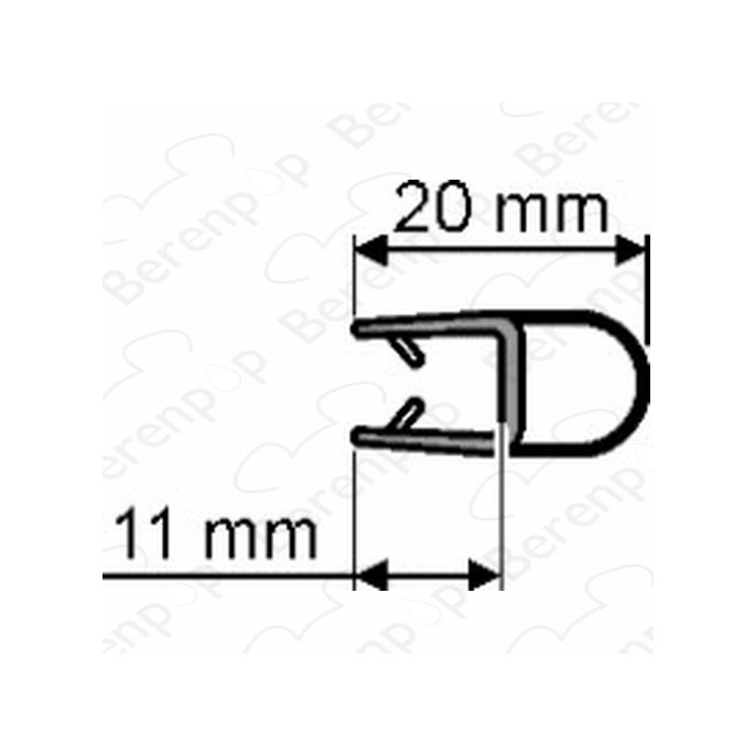Huppe universeel 070039 o-profiel, 201cm / 6mm