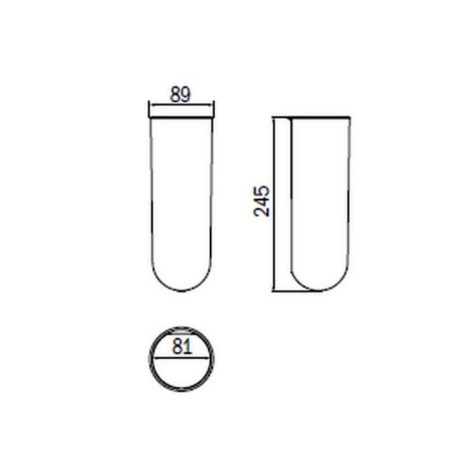 Inda RV014A009 wit inzetbakje voor toiletborstelgarnituur