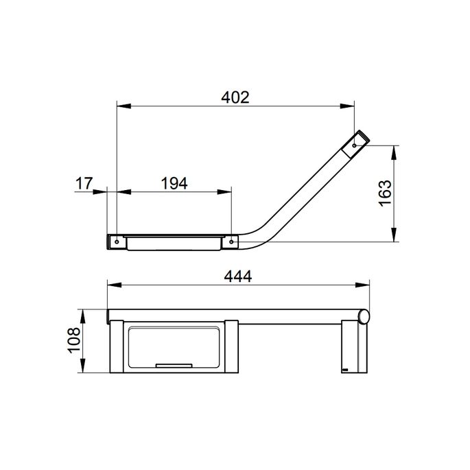 Keuco Collectie Plan 14909072037 handgreep 135° roestvrij staal