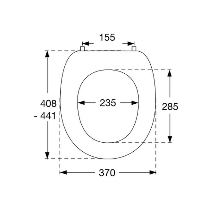 Pressalit 2000 124000-UN3999 toiletzitting met deksel wit
