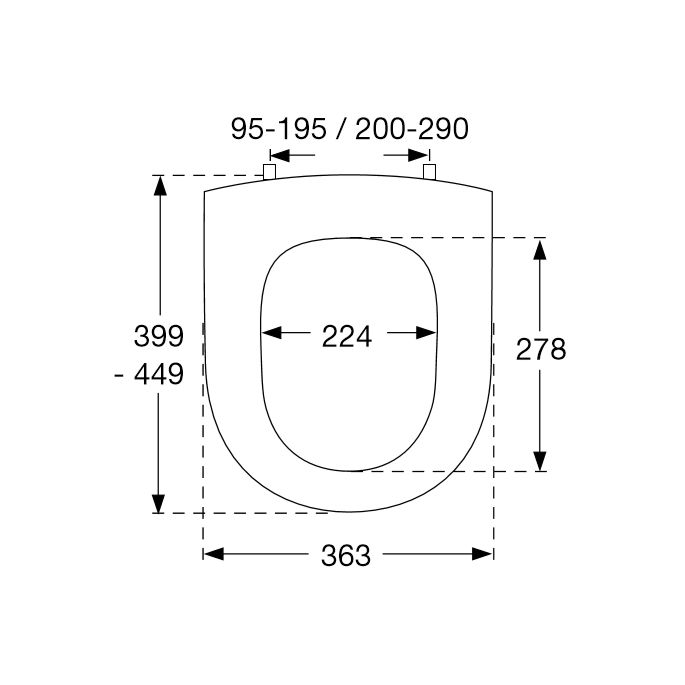 Pressalit Objecta D 172111-BR7999 toiletzitting met deksel zwart polygiene