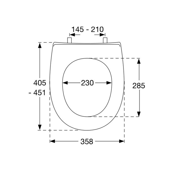 Pressalit Projecta Solid Pro 1004011-DG4925 toiletzitting met deksel wit polygiene