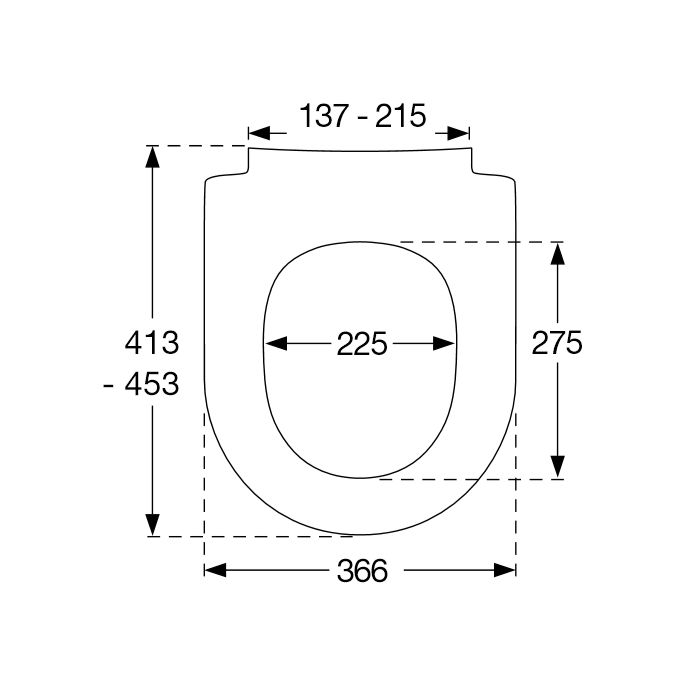 Pressalit Sway D2 994001-DF4999 toiletzitting met deksel zwart